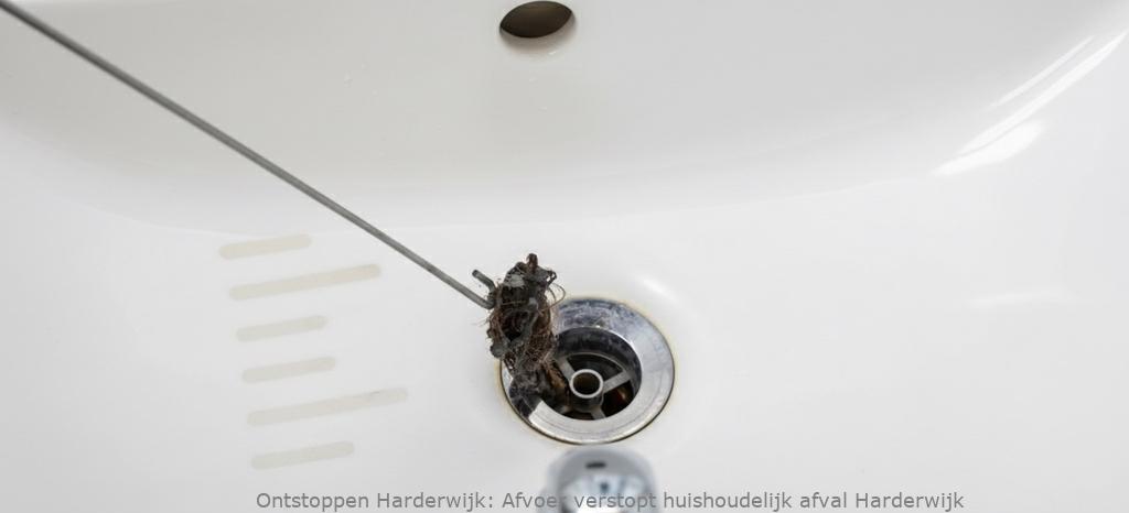 Afvoer verstopt huishoudelijk afval Harderwijk